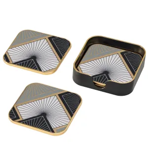 4 Piece Square Coaster Set