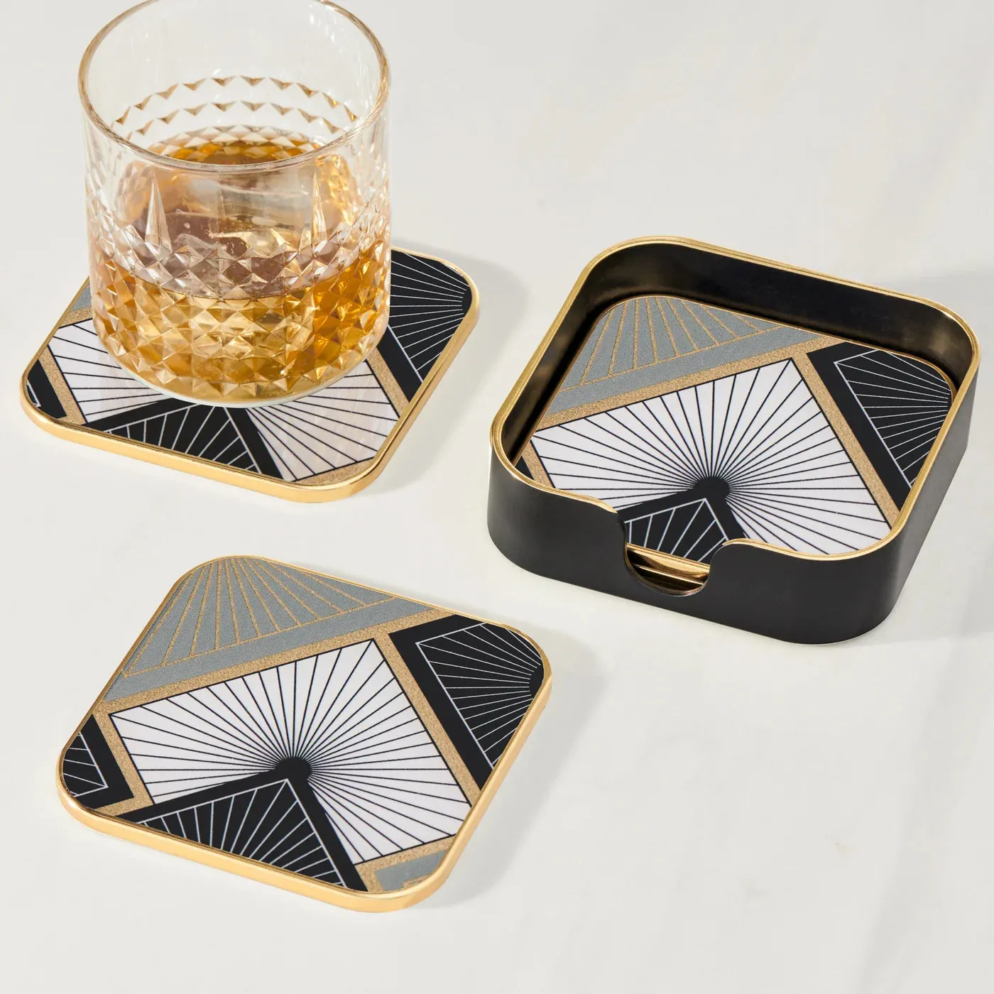 4 Piece Square Coaster Set