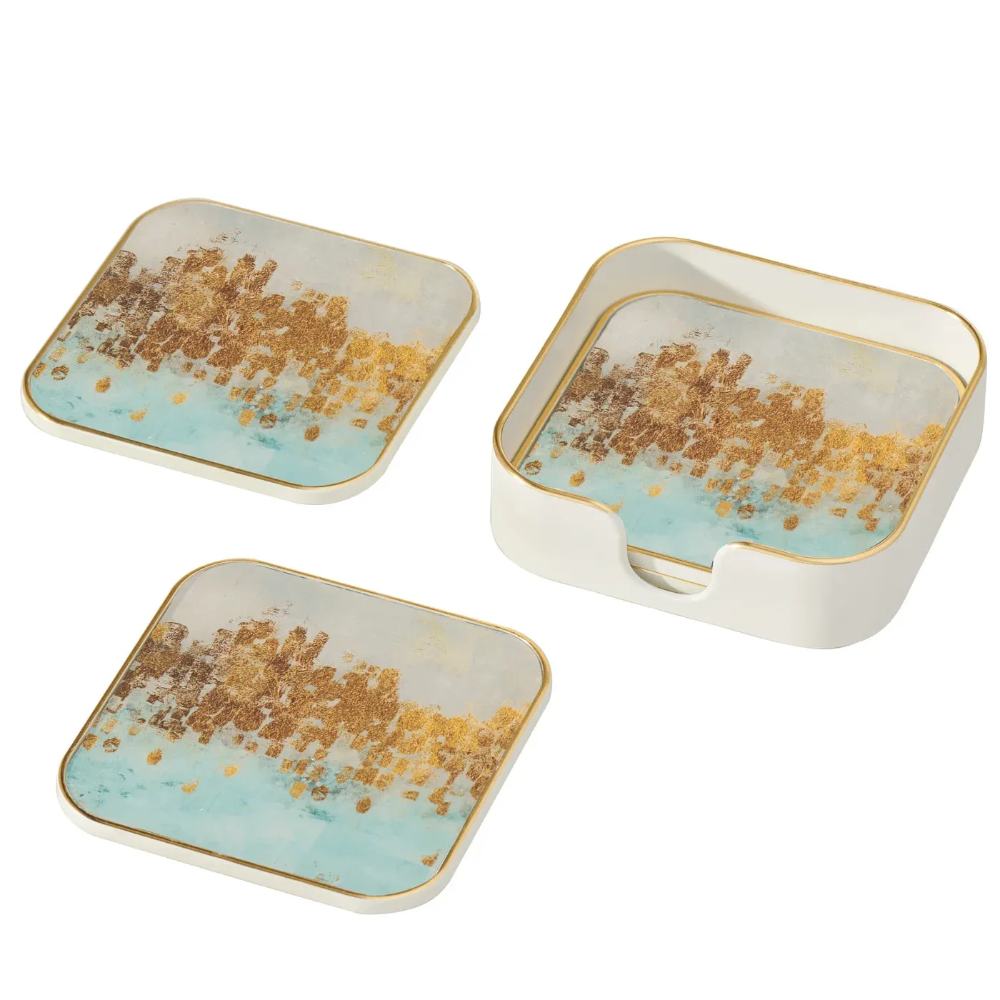 4 Piece Square Coaster Set