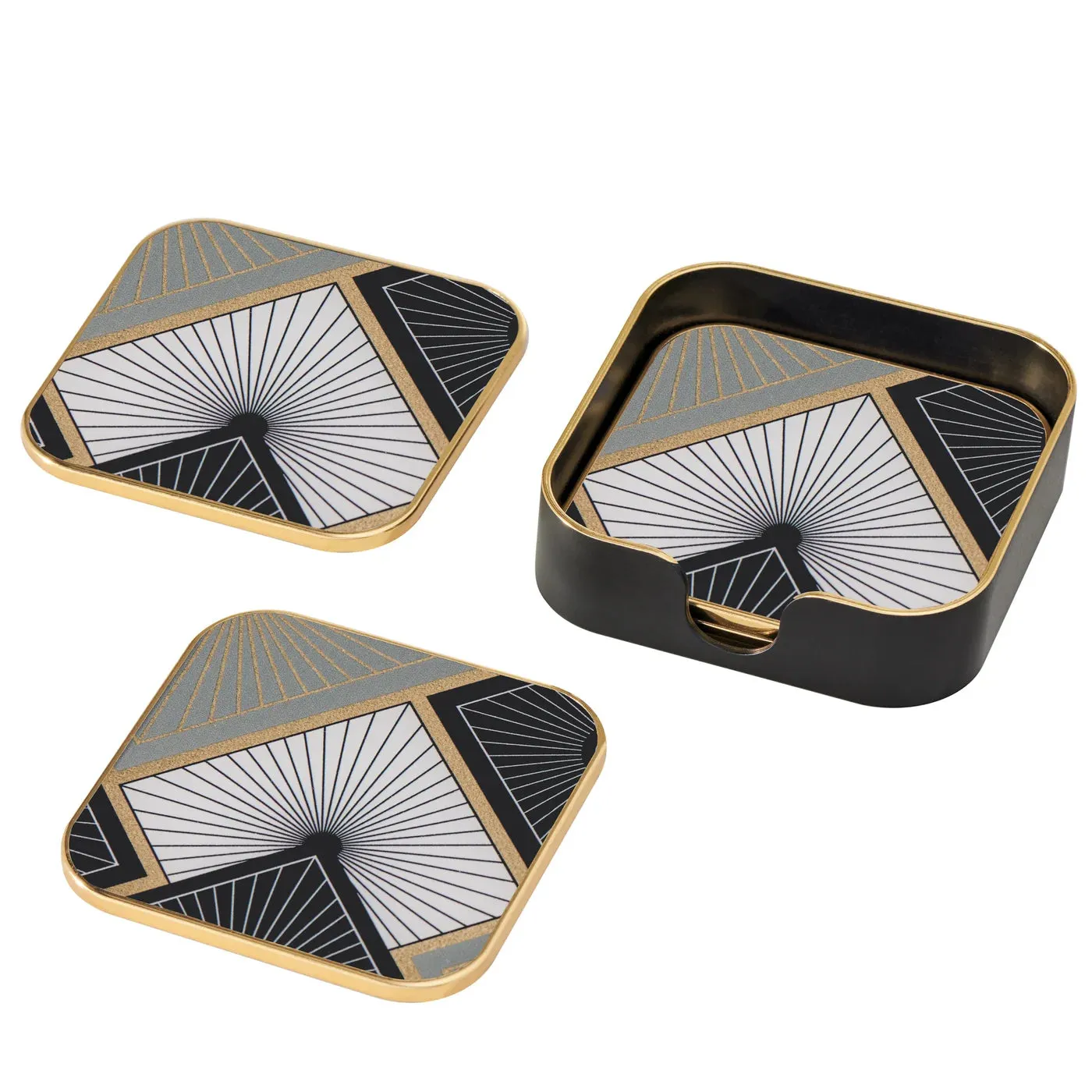 4 Piece Square Coaster Set