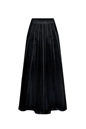 Amaryllis A-line High Waist Organza Maxi Skirt