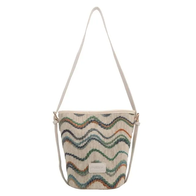 Applique Bucket Bag