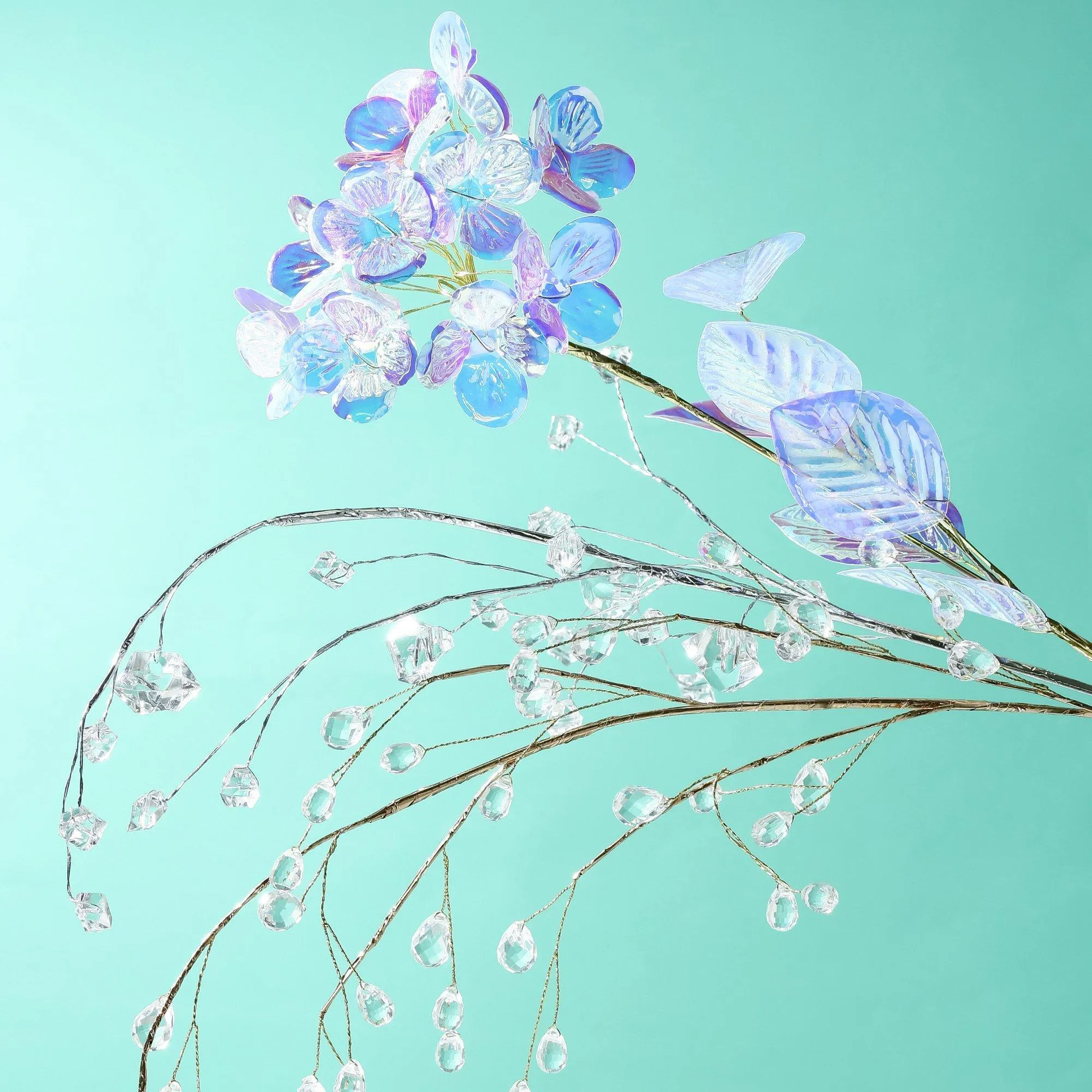Art Plant Crystal Leaf Gold