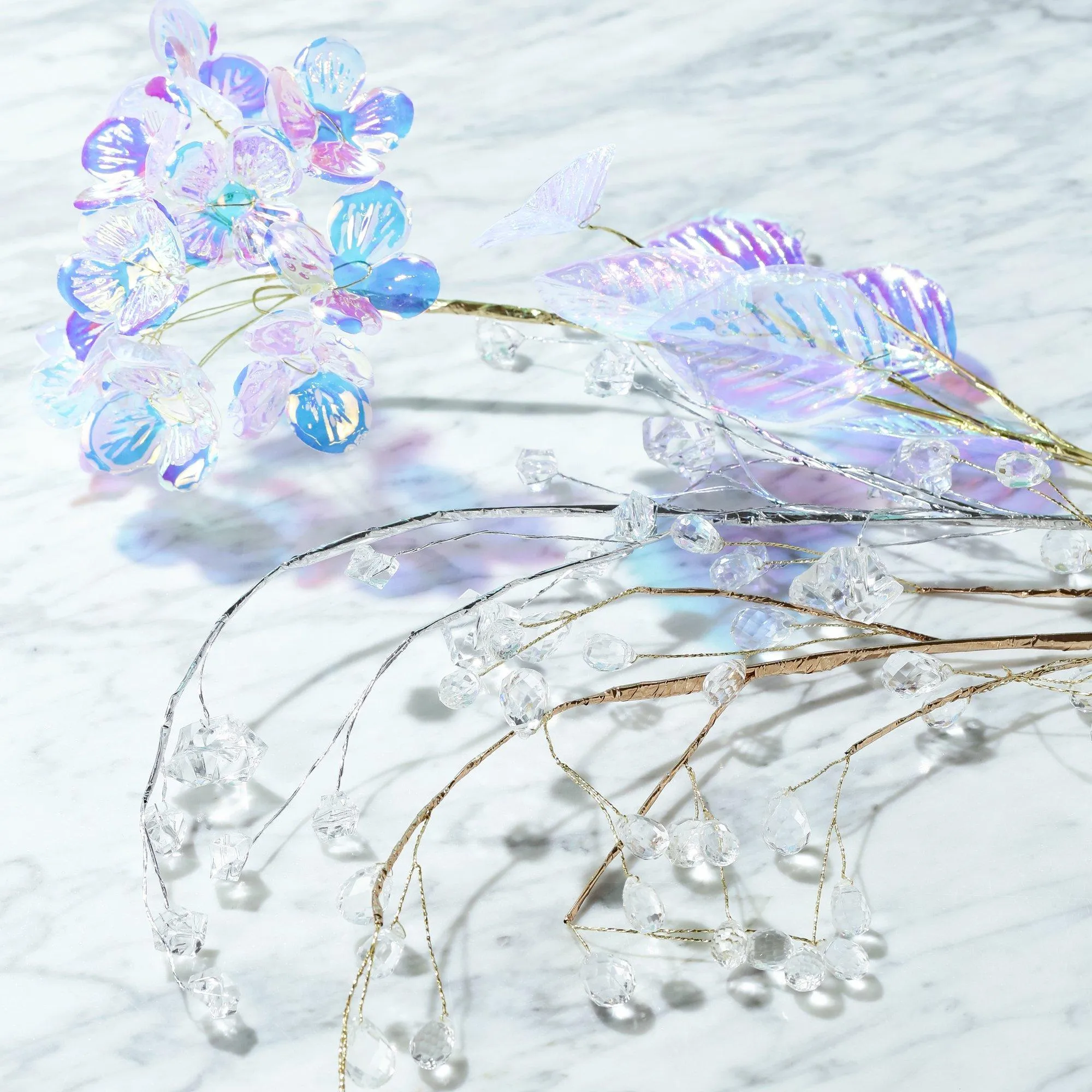 Art Plant Crystal Leaf Gold