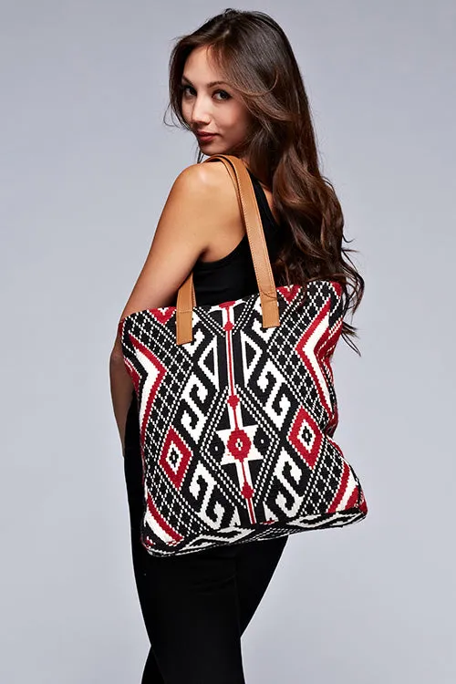 Aztec Print Tapestry Tote