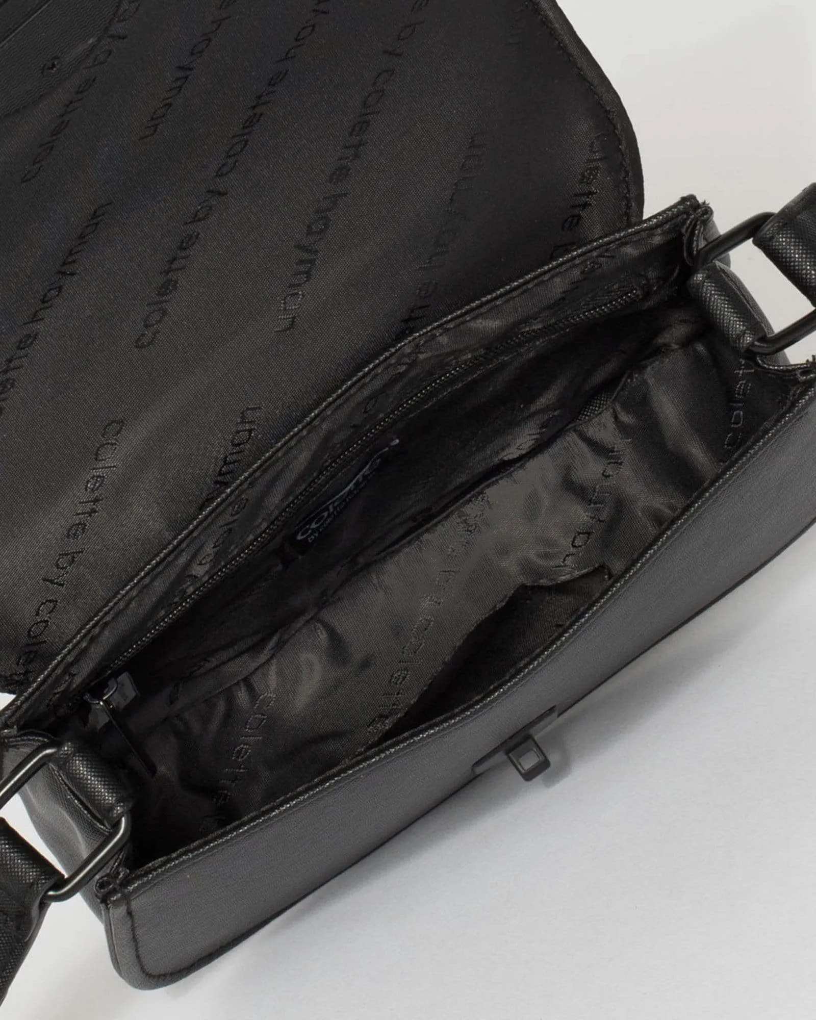 Black Avery Saddle Bag