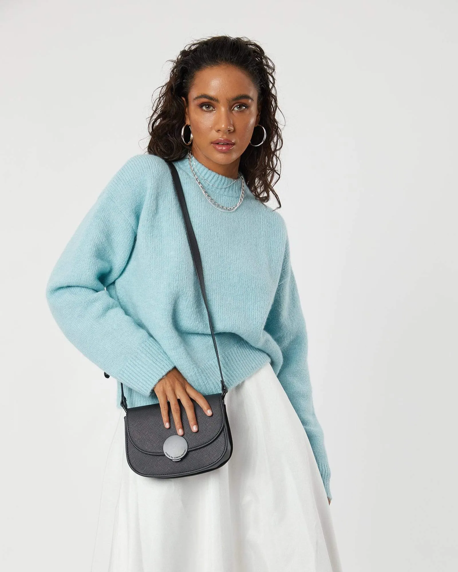 Black Avery Saddle Bag