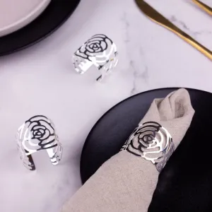 Blossom Silver Napkin Rings (Set of 6)