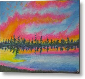 Candycane Sunset - Metal Print
