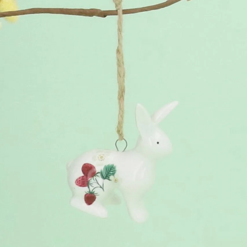 Ceramic Decoration - Strawberries Bunny