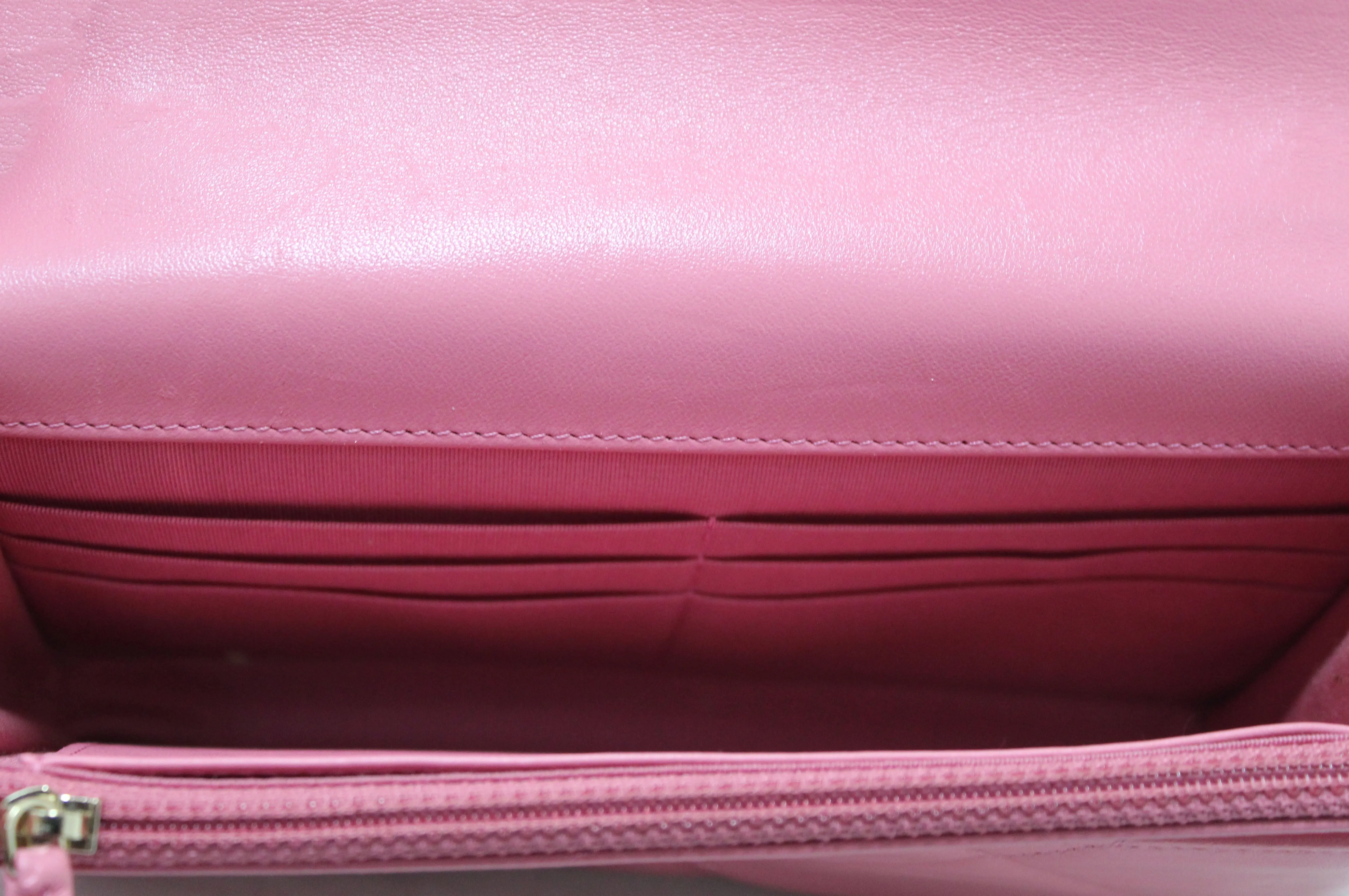 Chanel 19 Wallet On Chain WOC Pink Lambskin Leather