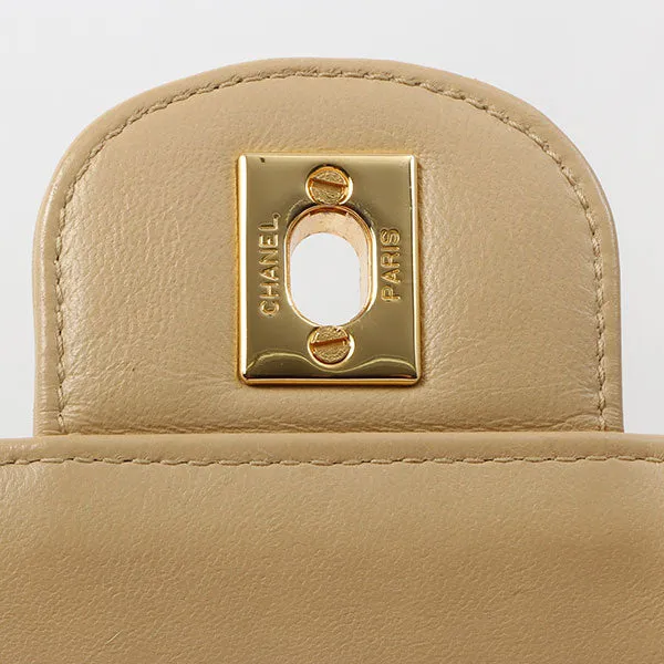Chanel 1990 Made Straight Flap Matelasse Plate Chain Bag