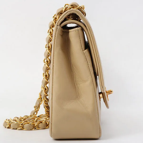 Chanel 1990 Made Straight Flap Matelasse Plate Chain Bag