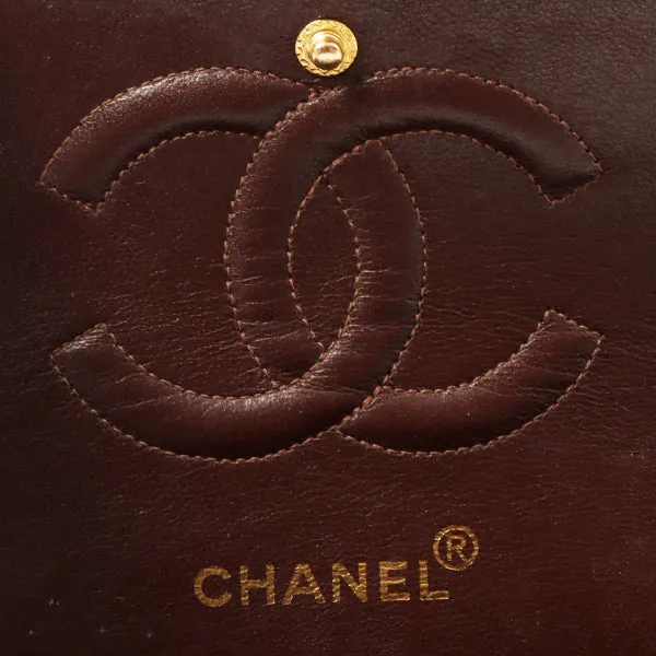 Chanel Around 1998 Made Suede 2.55 Classic Flap Chain Bag 25Cm Brown