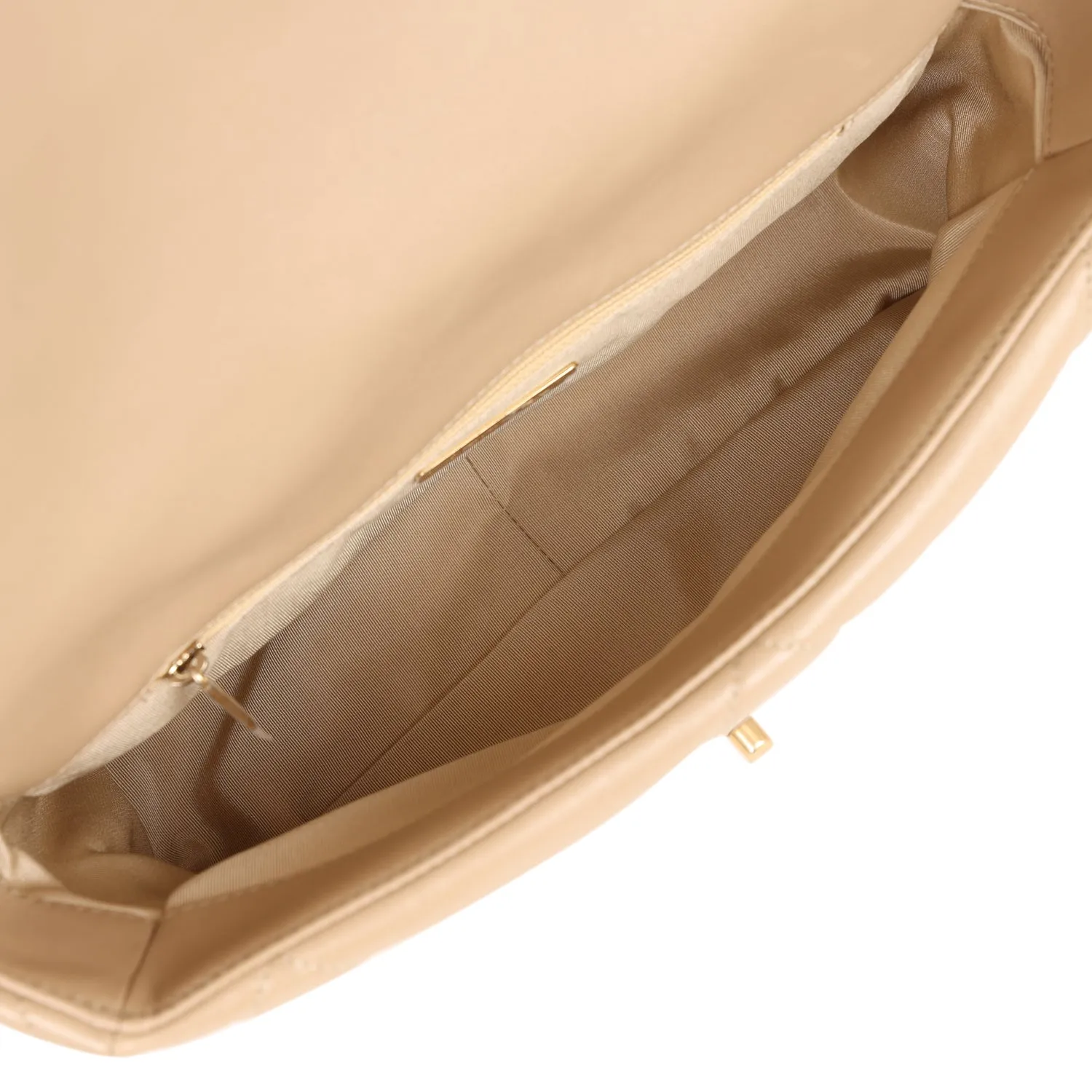 Chanel Large 19 Flap Bag Dark Beige Lambskin Mixed Hardware