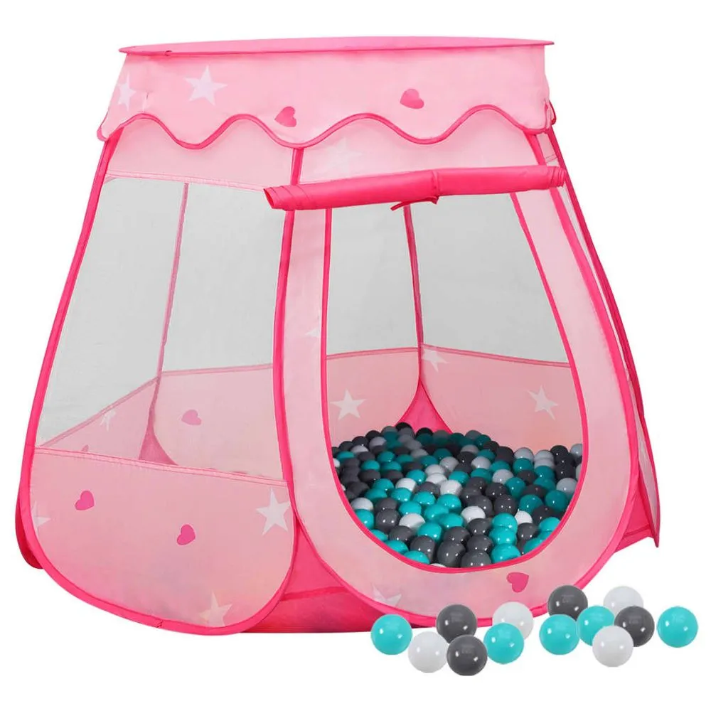 Children Play Tent with 250 Balls Pink 102x102x82 cm