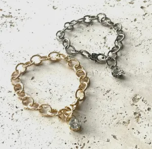 Chunky Vintage Etched Chain Bracelet