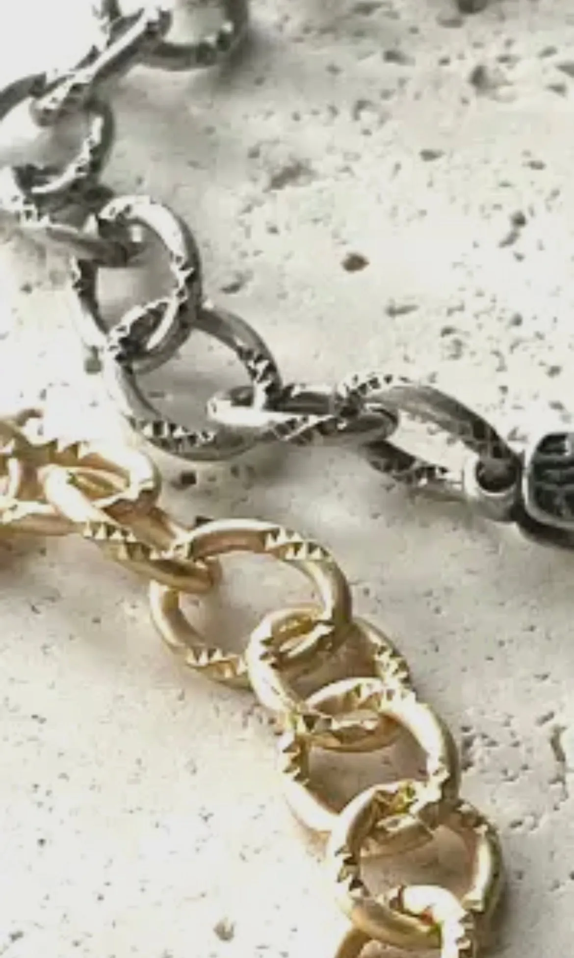 Chunky Vintage Etched Chain Bracelet