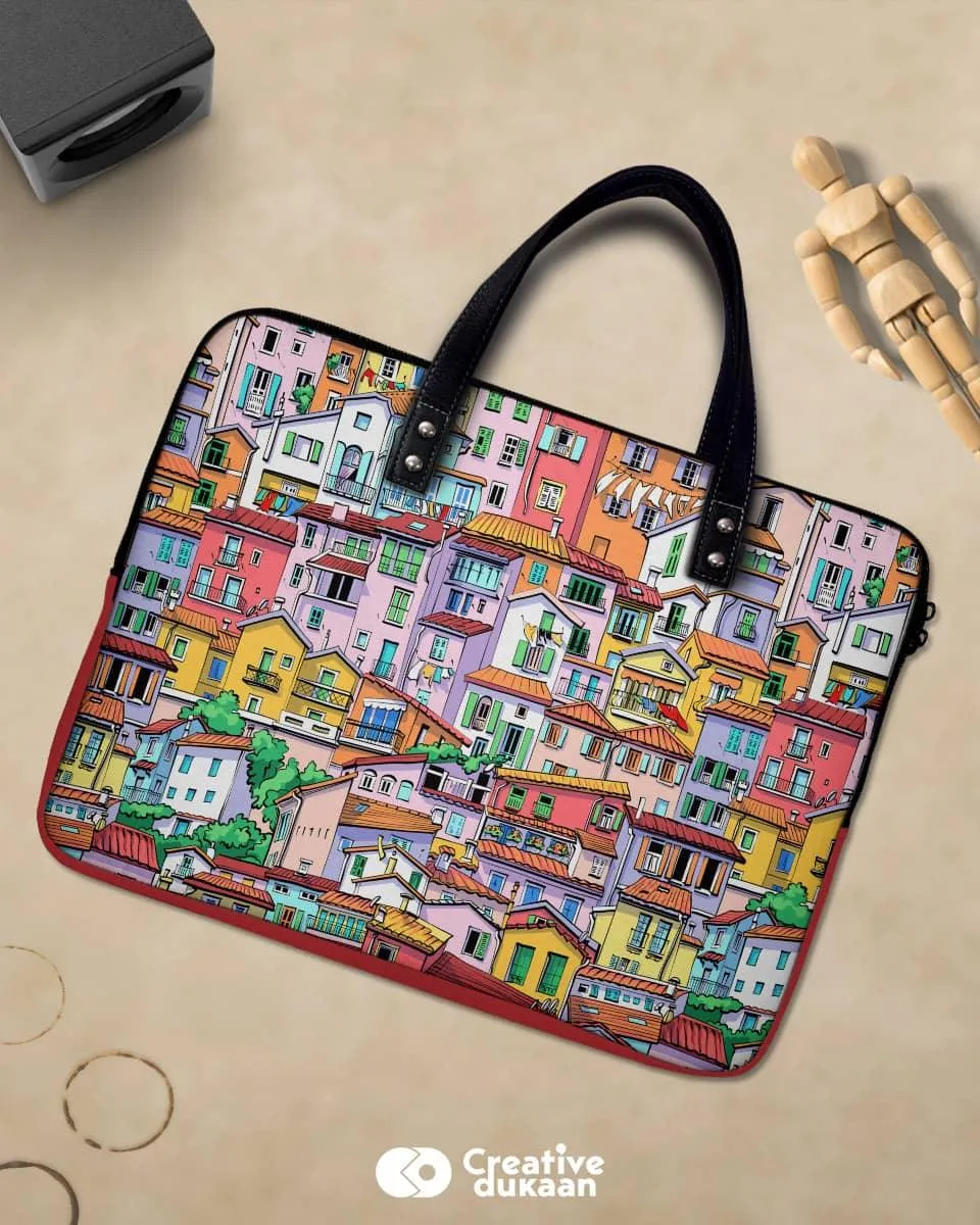 City View quirky laptop sleeve bag