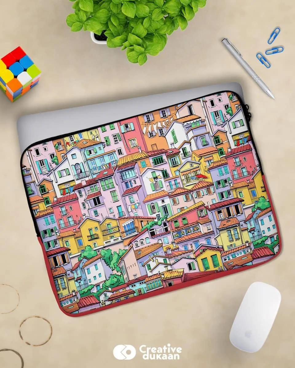 City View quirky laptop sleeve bag