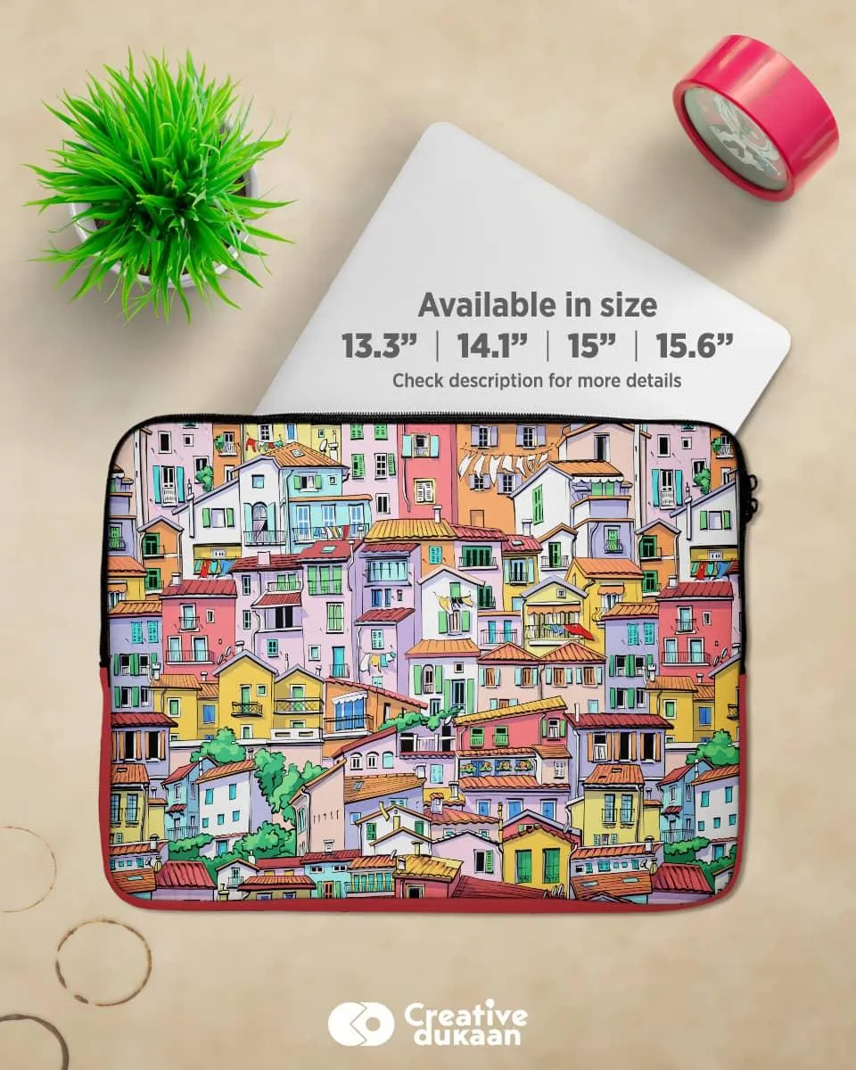 City View quirky laptop sleeve bag