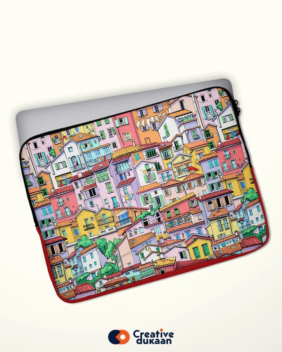 City View quirky laptop sleeve bag
