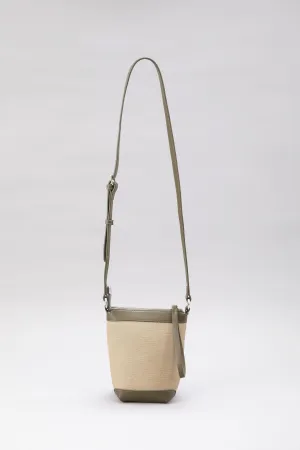 Contrast Fabric Bucket Bag