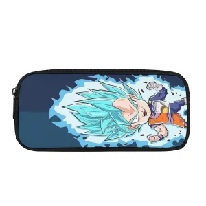DBZ Goku Vegeta SSGSS God Blue Super Saiyan Chibi Sketch Pencil Bag