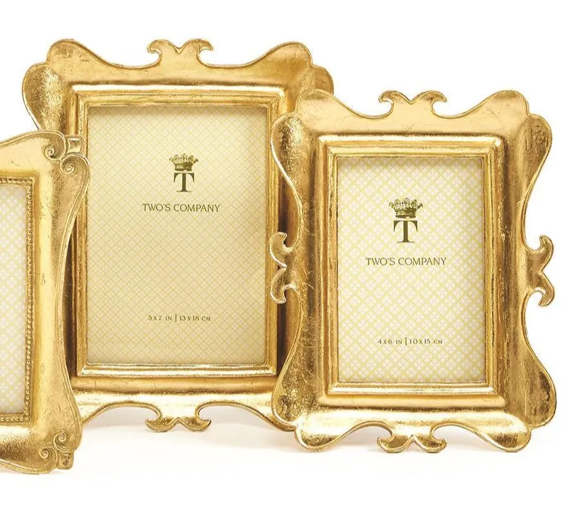 Distressed Gold Leaf Photo Frame