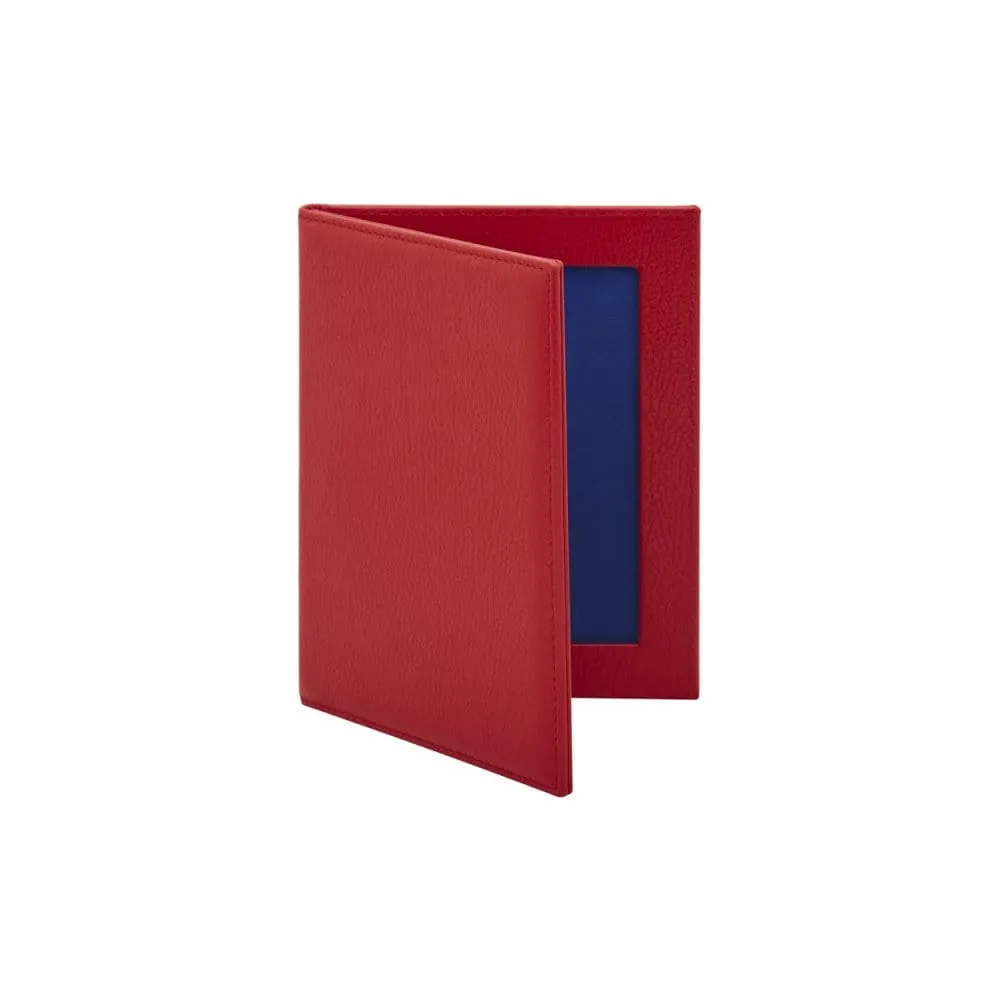 Double Leather Photo Frame 6x4 Inch - Red
