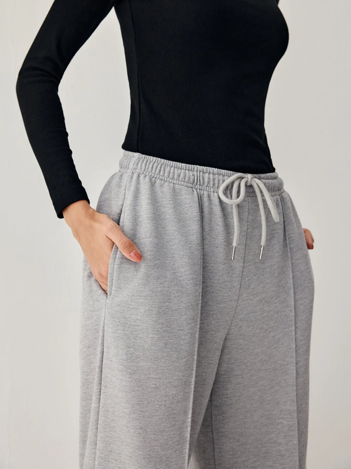 Drawstring Double Graceful Pockets Sweatpants