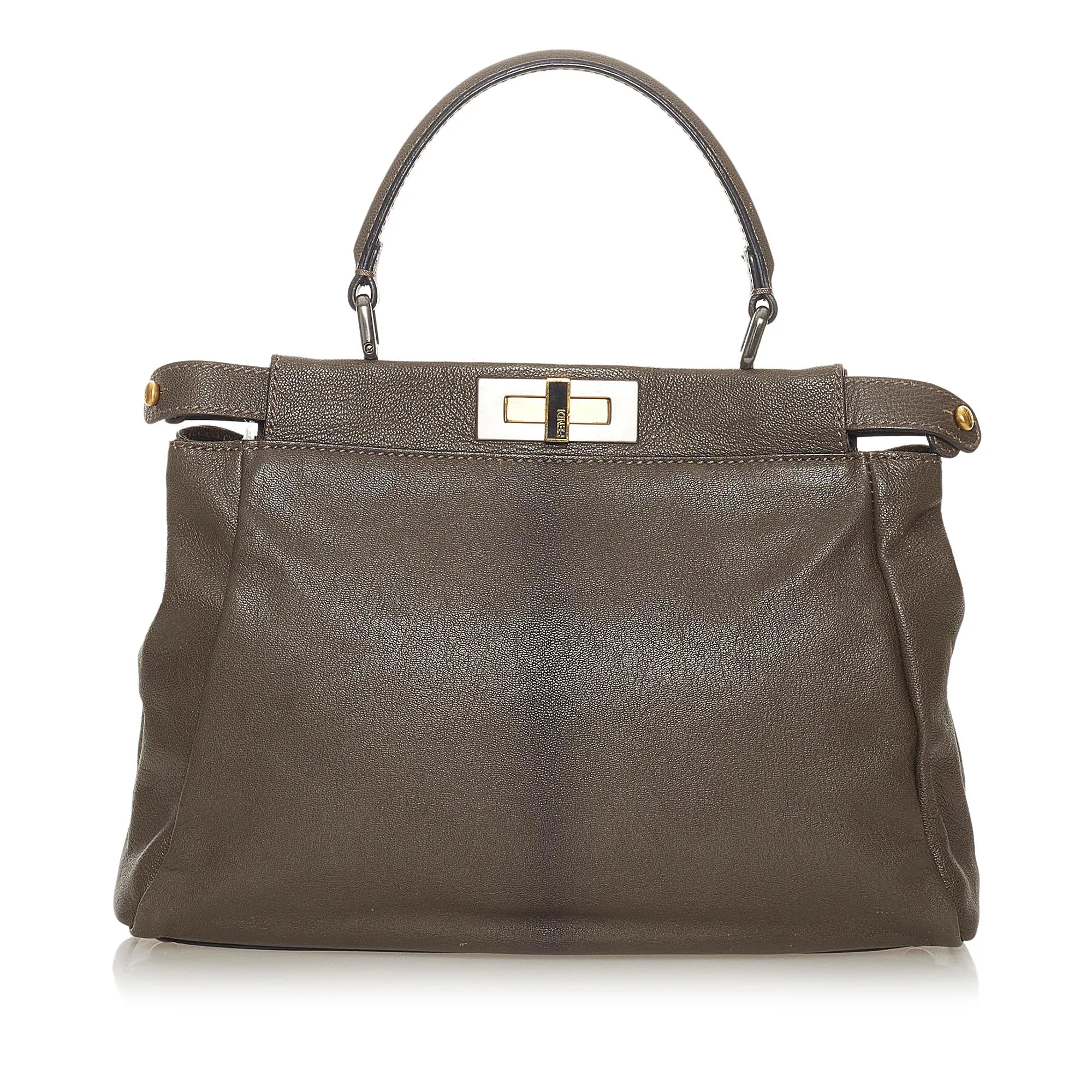 Fendi Peekaboo Leather Satchel (SHG-27570)