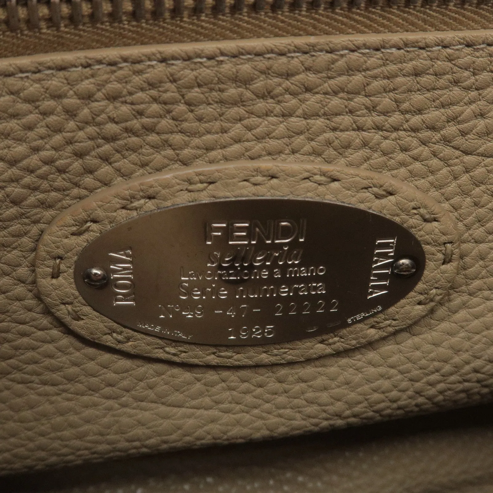 FENDI Selleria Peekaboo Regular Leather 2Way Shoulder Bag 8BN290