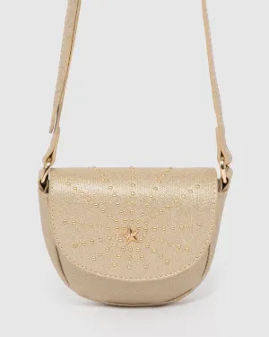Gold Alvita Saddle Bag