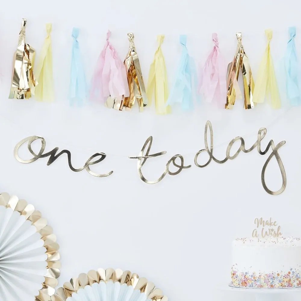 Gold One Today Bunting