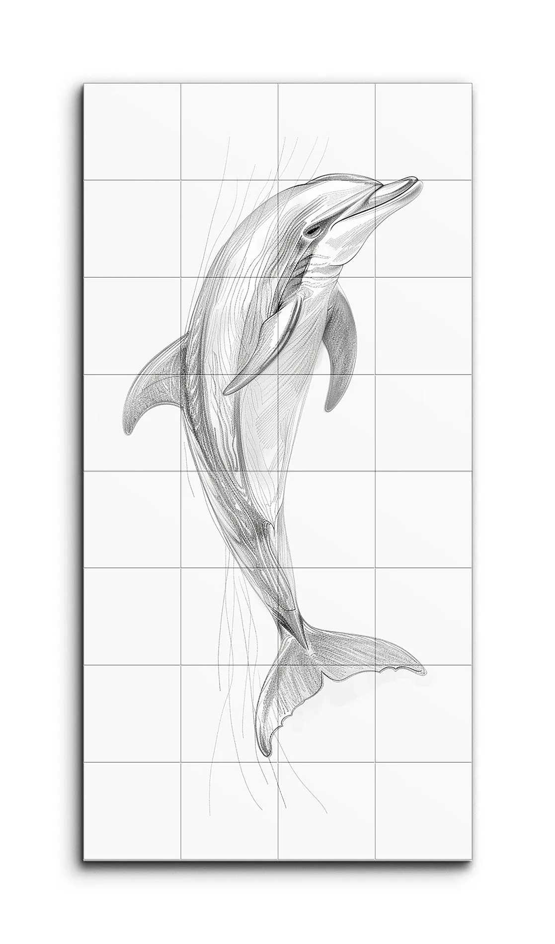 Graceful Dolphin Line Art