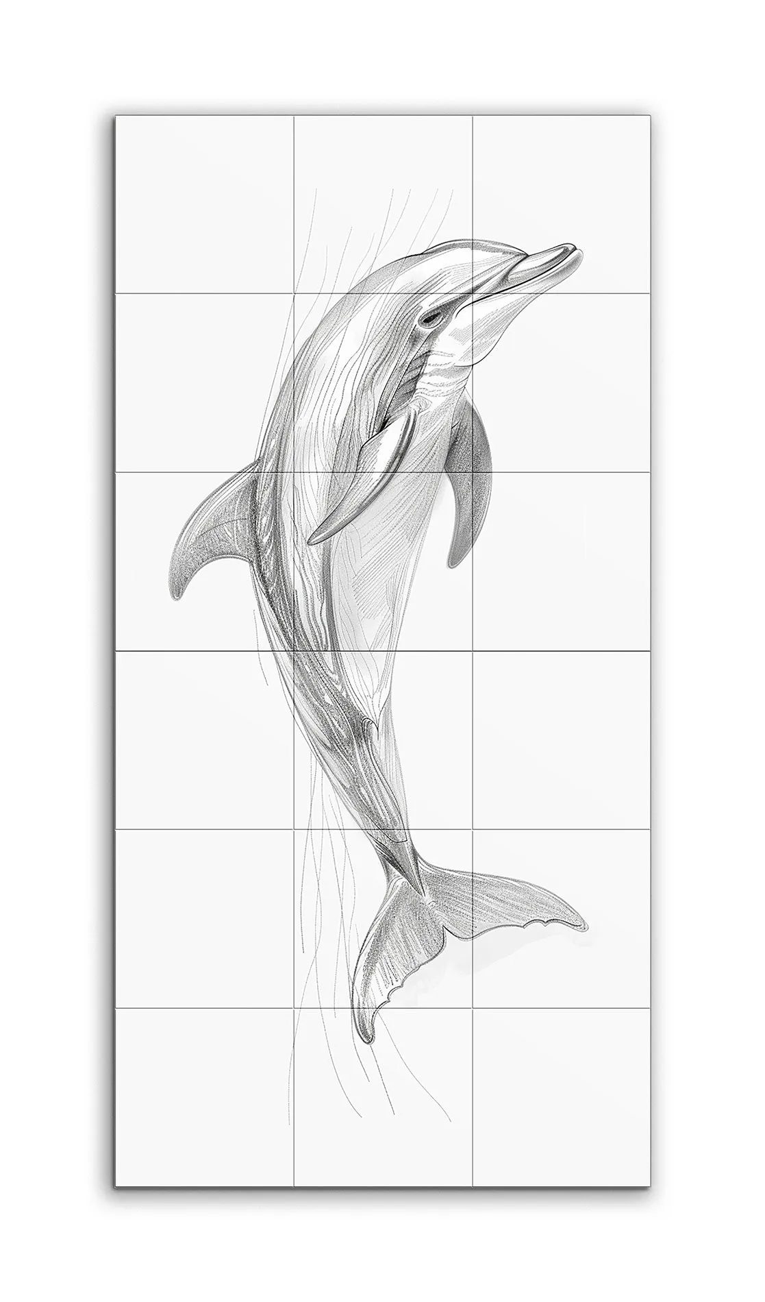 Graceful Dolphin Line Art