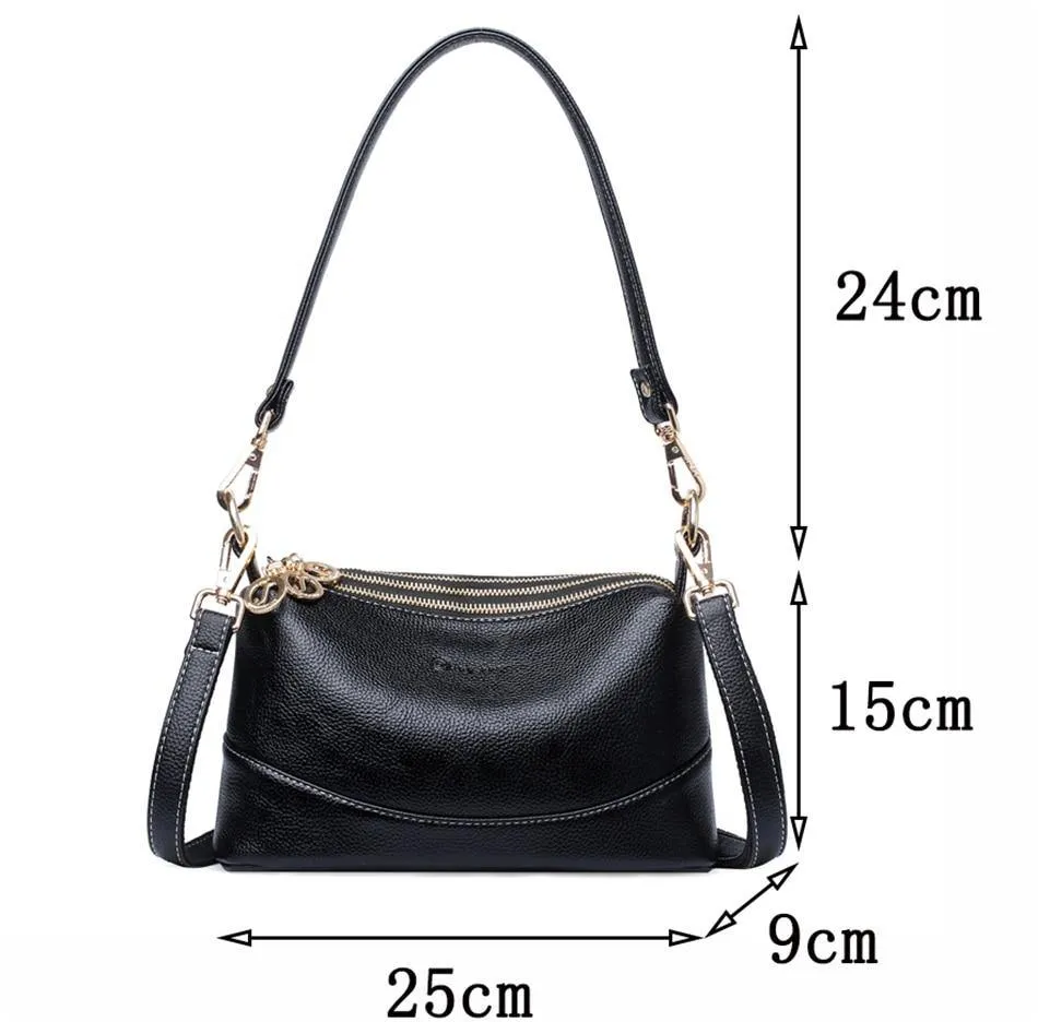 High quality Soft Leather Small Tote Handbags Women Shoulder Bags Crossbody Bags