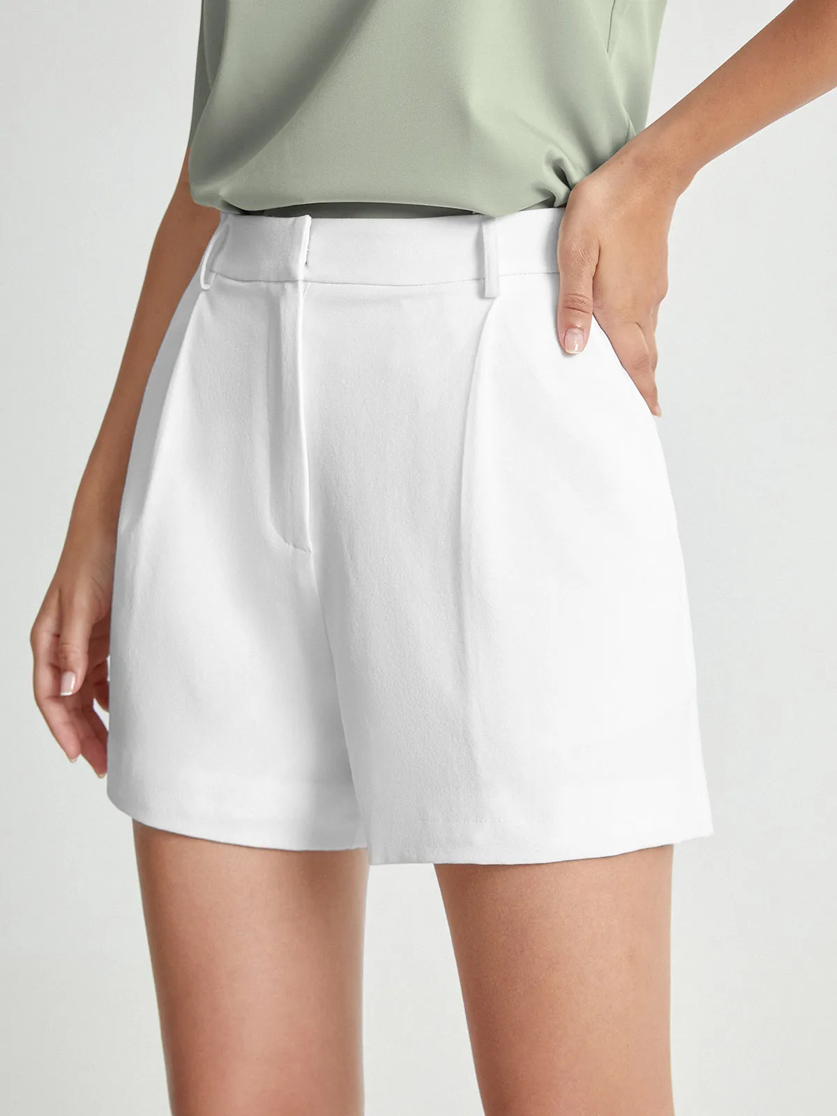 High Waisted Graceful Trouser Shorts