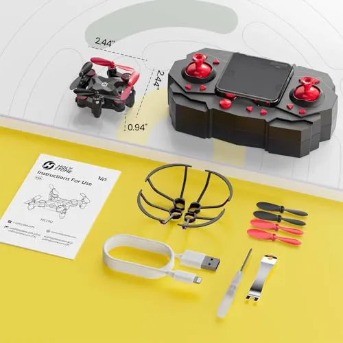 Holy Stone HS190 Drone for Kids, Mini Drone with One-Key Takeoff/Landing, 3D Flip, 3 Speeds and Auto Hovering, Gifts Toys for Boys and Girls, Red