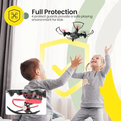 Holy Stone HS190 Drone for Kids, Mini Drone with One-Key Takeoff/Landing, 3D Flip, 3 Speeds and Auto Hovering, Gifts Toys for Boys and Girls, Red