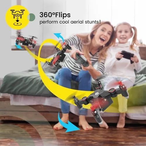 Holy Stone HS190 Drone for Kids, Mini Drone with One-Key Takeoff/Landing, 3D Flip, 3 Speeds and Auto Hovering, Gifts Toys for Boys and Girls, Red