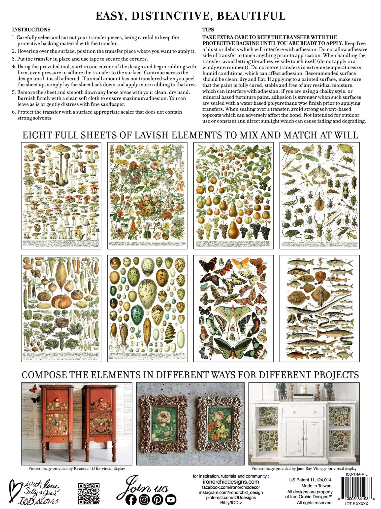 IOD Millot's Pages Decor Transfer - Iron Orchid Designs