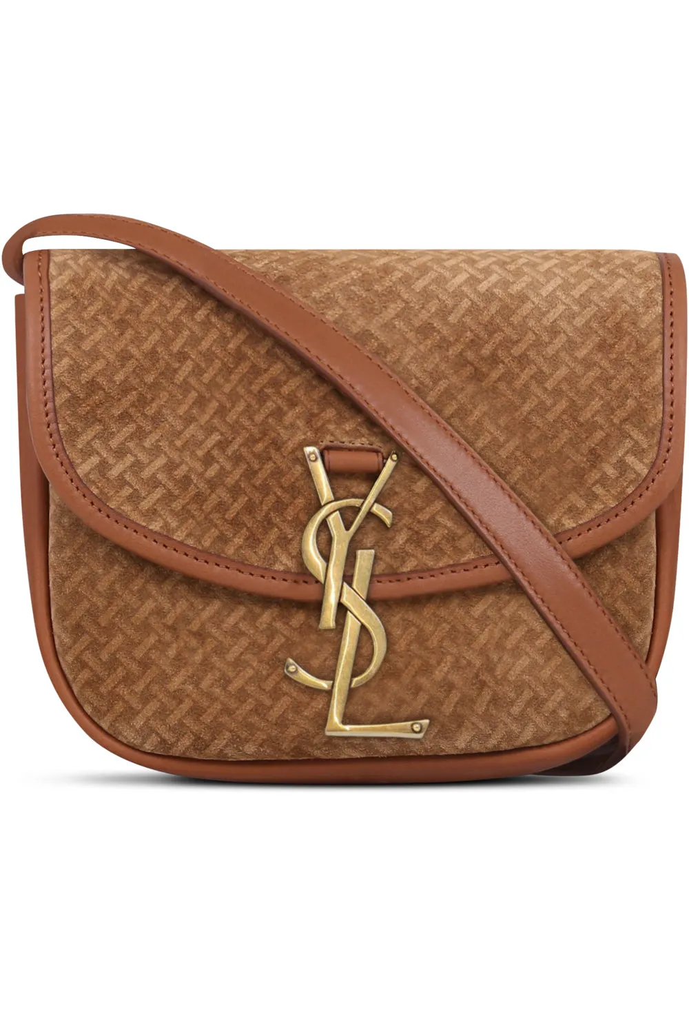KAIA MONOGRAMME BAG SUEDE BROWN