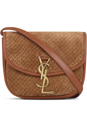 KAIA MONOGRAMME BAG SUEDE BROWN