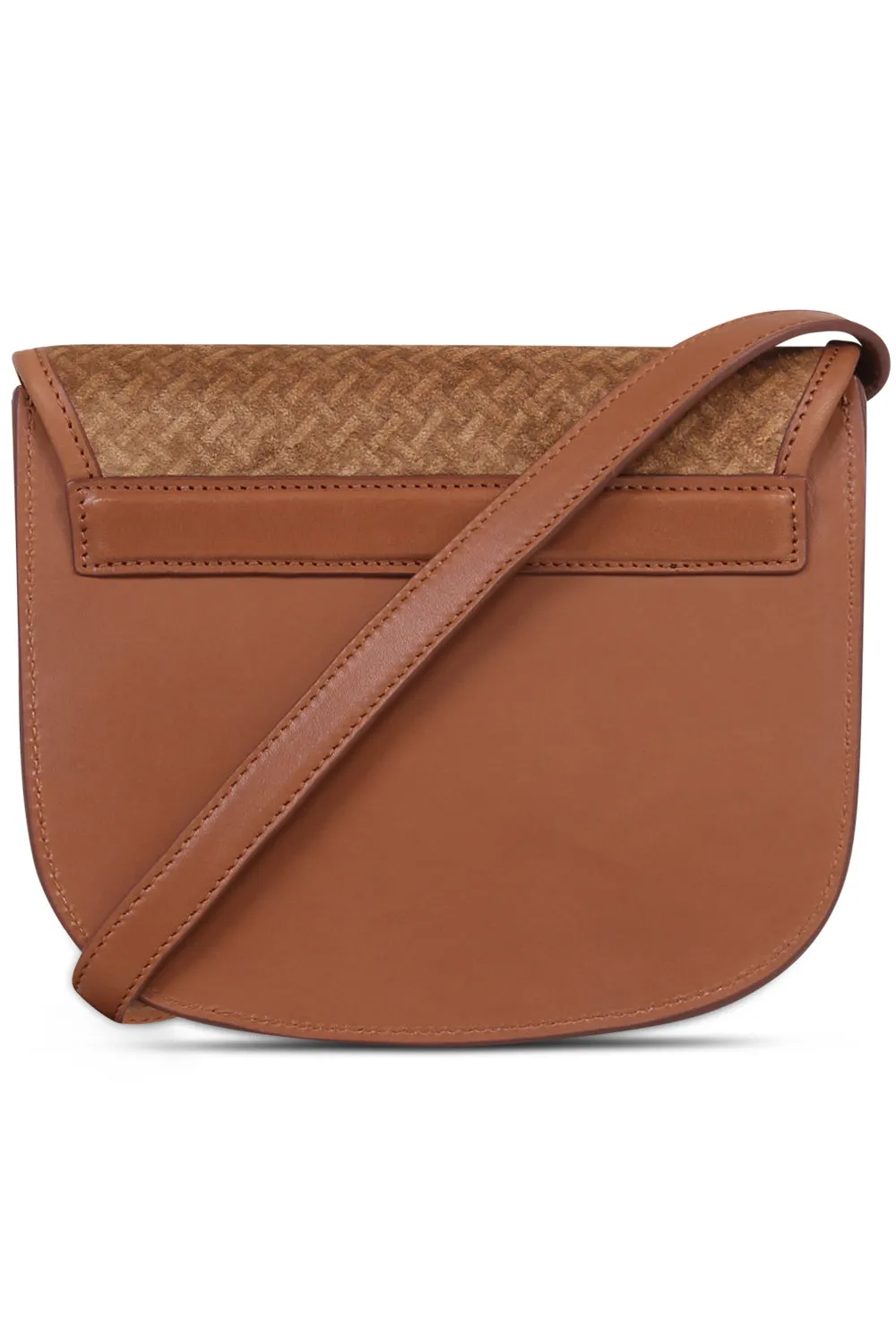 KAIA MONOGRAMME BAG SUEDE BROWN