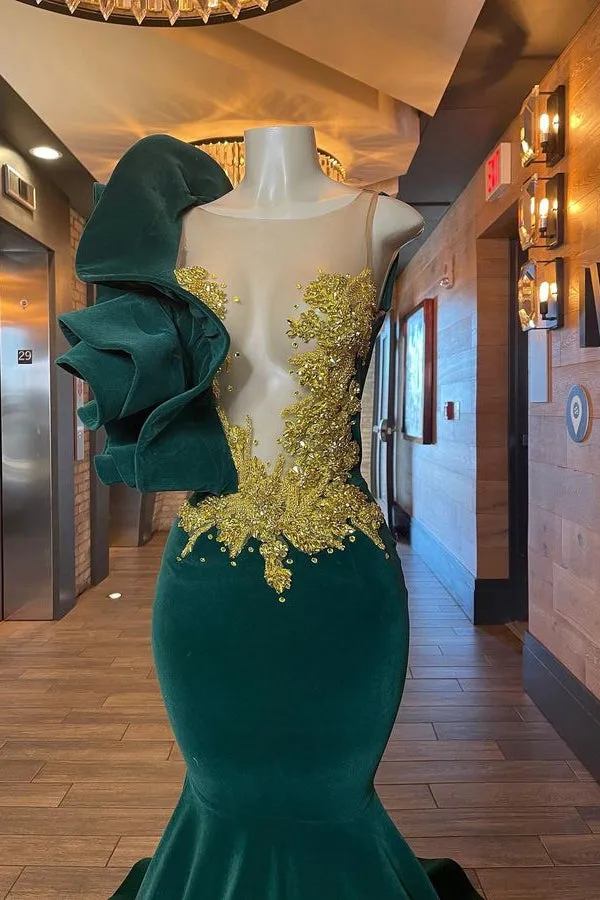 kamahe Fabulous Long Sleeveless Meimaid Prom Dress With Beading