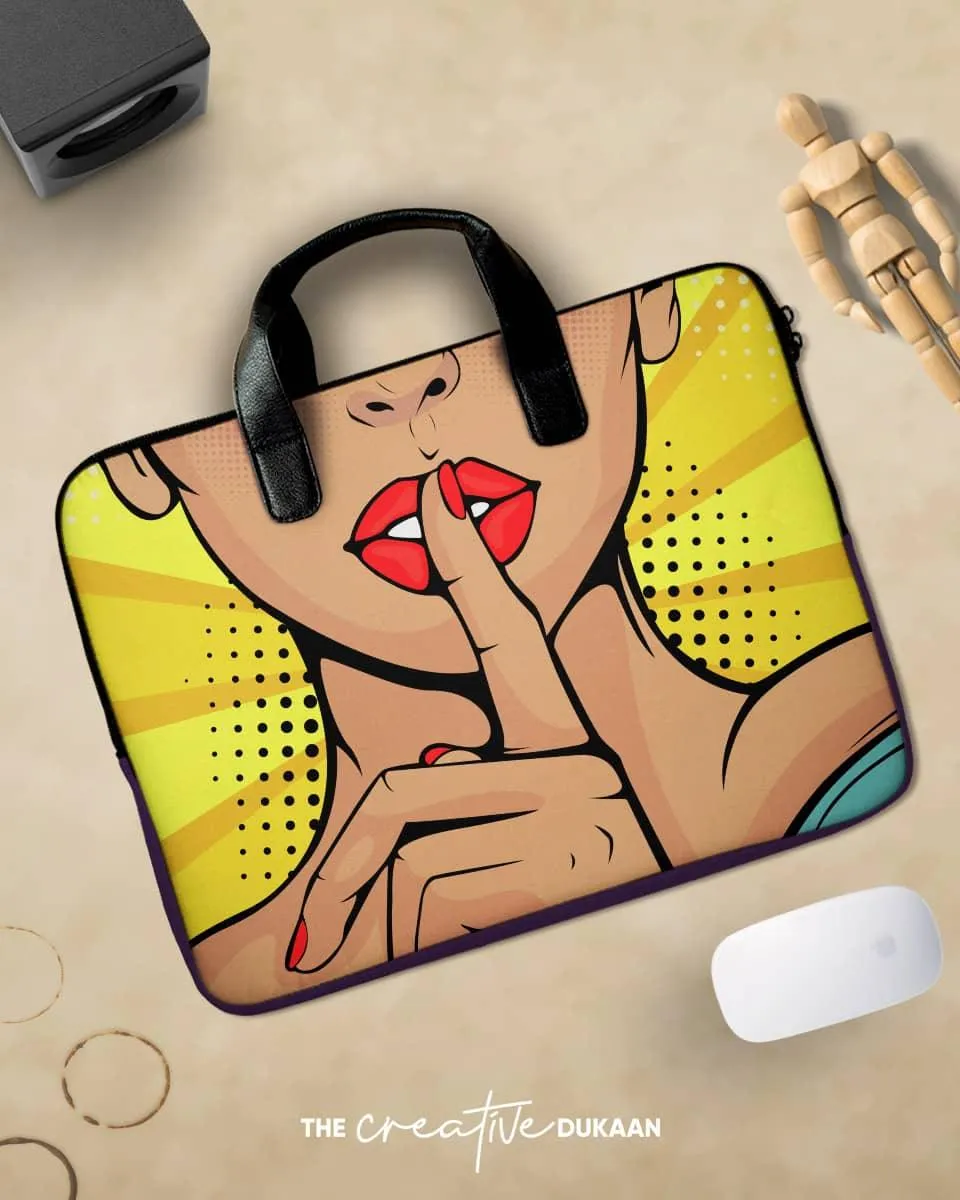 Keeping Secret Safe - Funny & Quirky Laptop Sleeve Bag