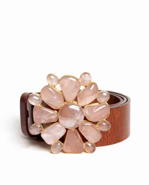 LA VIE EN ROSE QUARTZ BELT BUCKLE