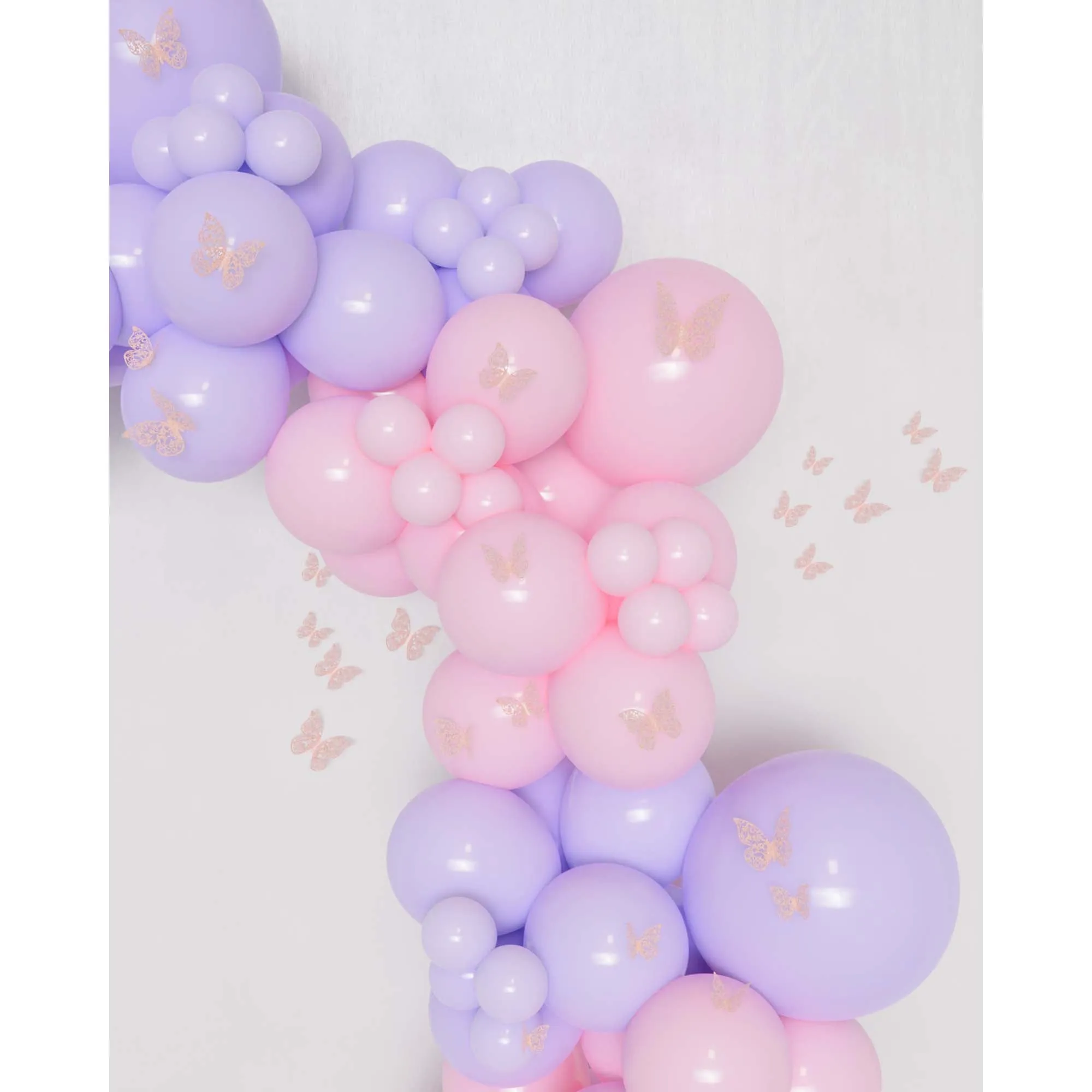 Light Pink 3D Butterfly Decorations, 12 Count